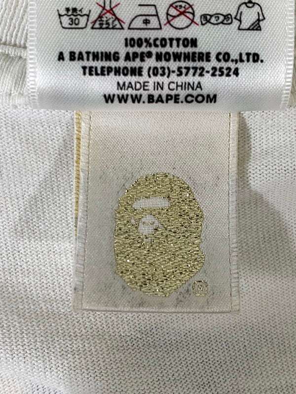 【現状渡し品】【メンズ】 A BATHING APE アベイシングエイプ MILO PRINT TEE マイロ プリント Tシャツ 142-260721-zi-25-min サイズ：M カラー：ホワイト 万代Net店