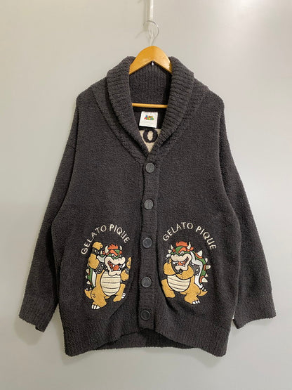 【中古品】【メンズ】 GELATO PIQUE ジェラートピケ PUNT241043 ×SUPER MARIO CARDIGAN スーパーマリオ カーディガン 141-260721-zi-20-min サイズ：M-L カラー：グレー 万代Net店
