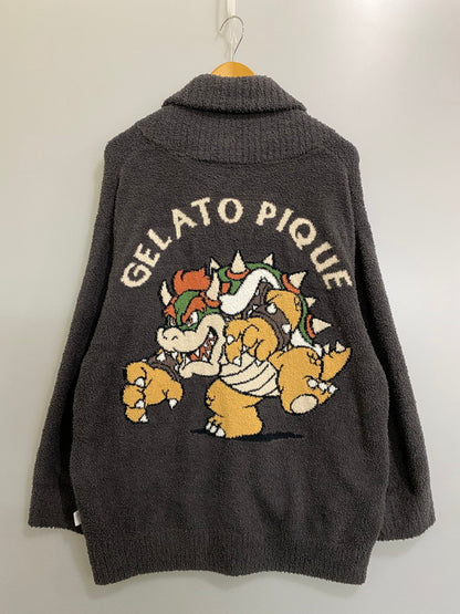 【中古品】【メンズ】 GELATO PIQUE ジェラートピケ PUNT241043 ×SUPER MARIO CARDIGAN スーパーマリオ カーディガン 141-260721-zi-20-min サイズ：M-L カラー：グレー 万代Net店