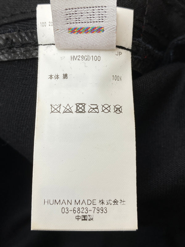 【中古品】【メンズ】 HUMAN MADE ヒューマンメイド HM29GD100 STORES EXCLUSIVE 6PANEL TWILL CAP HARAJUKU キャップ 帽子 185-260729-AS-33-min カラー：ブラック 万代Net店