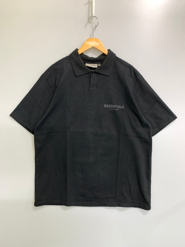 【中古品】【メンズ】 FEAR OF GOD フィアオブゴッド S/S POLO SHIRT 半袖 ポロシャツ メンズ トップス エッセンシャルズ 142-260723-em-37-min サイズ：M カラー：ブラック 万代Net店