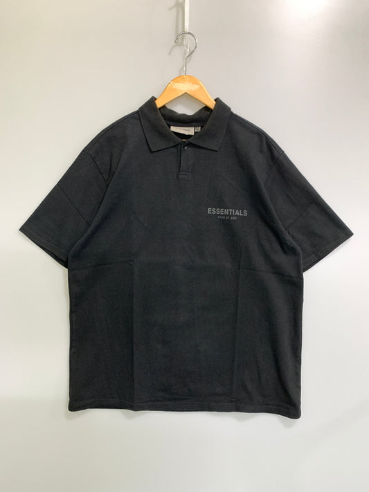 【中古品】【メンズ】 FEAR OF GOD フィアオブゴッド S/S POLO SHIRT 半袖 ポロシャツ メンズ トップス エッセンシャルズ 142-260723-em-37-min サイズ：M カラー：ブラック 万代Net店