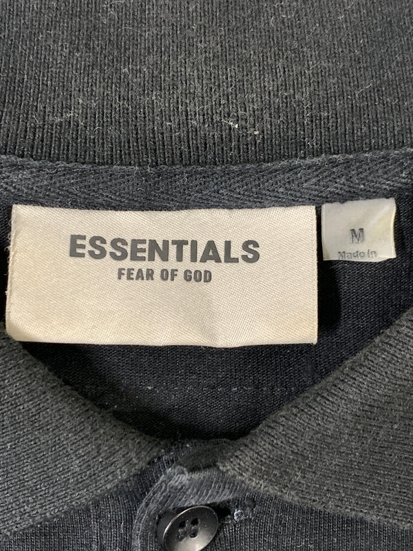 【中古品】【メンズ】 FEAR OF GOD フィアオブゴッド S/S POLO SHIRT 半袖 ポロシャツ メンズ トップス エッセンシャルズ 142-260723-em-37-min サイズ：M カラー：ブラック 万代Net店