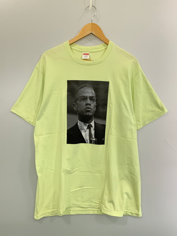 【中古品】【メンズ】 SUPREME シュプリーム MALCOLM X S S TEE マルコム エックス ショートスリーブ ティー 半袖 Tシャツ 149-260724-hu-06-min サイズ：L カラー：ライトグリーン系 万代Net店