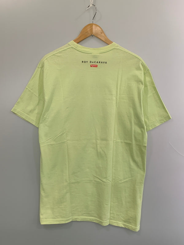【中古品】【メンズ】 SUPREME シュプリーム MALCOLM X S S TEE マルコム エックス ショートスリーブ ティー 半袖 Tシャツ 149-260724-hu-06-min サイズ：L カラー：ライトグリーン系 万代Net店