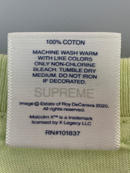【中古品】【メンズ】 SUPREME シュプリーム MALCOLM X S S TEE マルコム エックス ショートスリーブ ティー 半袖 Tシャツ 149-260724-hu-06-min サイズ：L カラー：ライトグリーン系 万代Net店