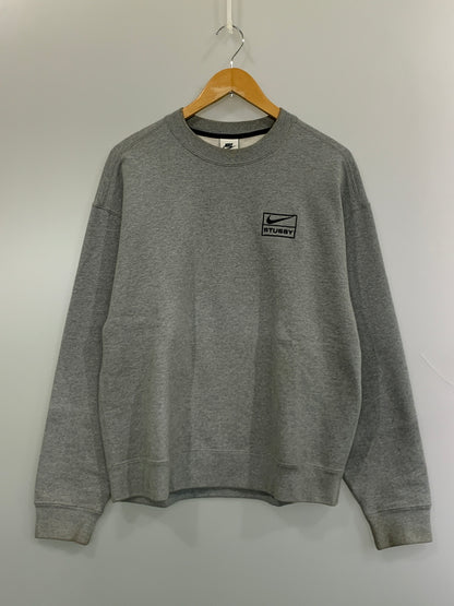 【中古品】【メンズ】 NIKE ナイキ × STUSSY ステューシー CREWNECK SWEATSHIRT クルーネック スウェットシャツ メンズ トップス 142-260723-em-52-min サイズ：S カラー：グレー 万代Net店