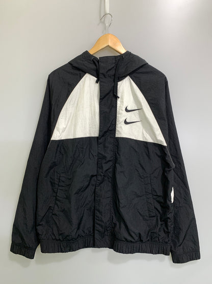 【中古品】【メンズ】 NIKE ナイキ NYLON JACKET DD1089-011 ナイロンジャケット メンズ ライトアウター フーディー 148-260723-em-39-min サイズ：L カラー：ブラック系 万代Net店