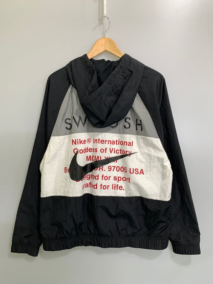 【中古品】【メンズ】 NIKE ナイキ NYLON JACKET DD1089-011 ナイロンジャケット メンズ ライトアウター フーディー 148-260723-em-39-min サイズ：L カラー：ブラック系 万代Net店