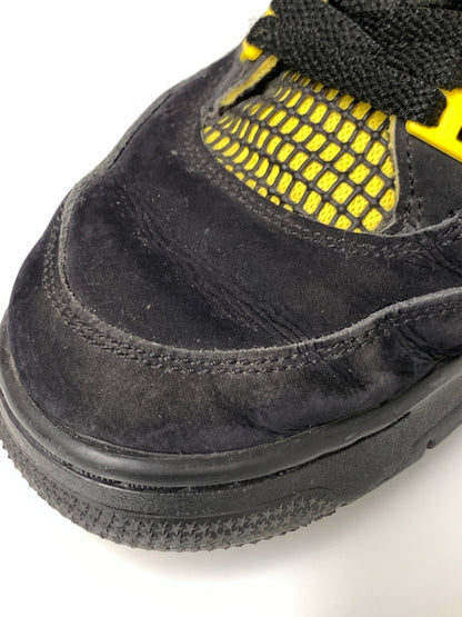【現状渡し品】【メンズ】 NIKE ナイキ AIR JORDAN 4 RETRO THUNDER DH6927-017 エアジョーダン4 レトロ サンダー スニーカー メンズ シューズ 靴 160-260723-em-02-min サイズ：28.0cm カラー：ブラック/イエロー 万代Net店