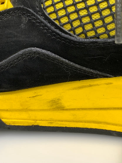 【現状渡し品】【メンズ】 NIKE ナイキ AIR JORDAN 4 RETRO THUNDER DH6927-017 エアジョーダン4 レトロ サンダー スニーカー メンズ シューズ 靴 160-260723-em-02-min サイズ：28.0cm カラー：ブラック/イエロー 万代Net店