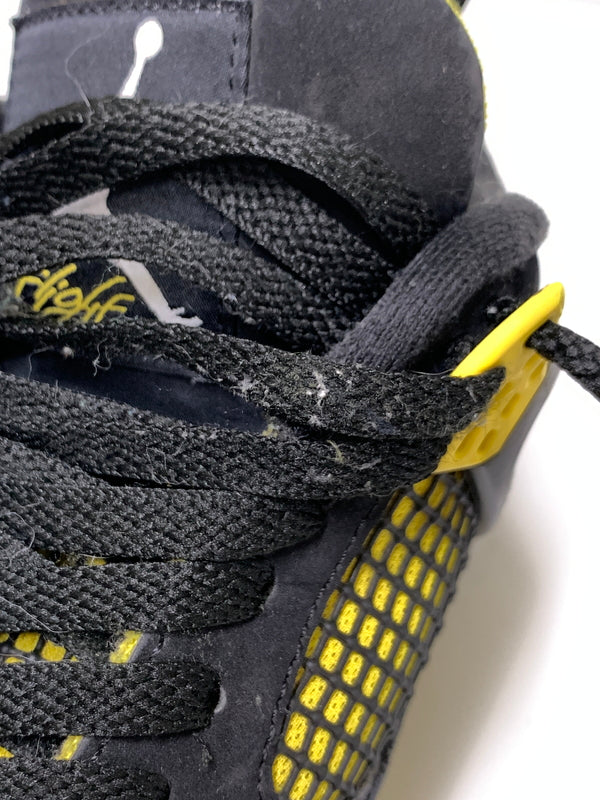 【現状渡し品】【メンズ】 NIKE ナイキ AIR JORDAN 4 RETRO THUNDER DH6927-017 エアジョーダン4 レトロ サンダー スニーカー メンズ シューズ 靴 160-260723-em-02-min サイズ：28.0cm カラー：ブラック/イエロー 万代Net店