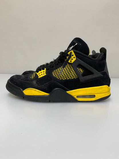 【現状渡し品】【メンズ】 NIKE ナイキ AIR JORDAN 4 RETRO THUNDER DH6927-017 エアジョーダン4 レトロ サンダー スニーカー メンズ シューズ 靴 160-260723-em-02-min サイズ：28.0cm カラー：ブラック/イエロー 万代Net店