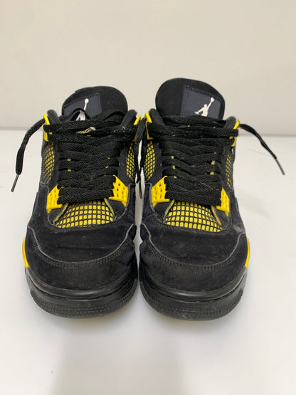 【現状渡し品】【メンズ】 NIKE ナイキ AIR JORDAN 4 RETRO THUNDER DH6927-017 エアジョーダン4 レトロ サンダー スニーカー メンズ シューズ 靴 160-260723-em-02-min サイズ：28.0cm カラー：ブラック/イエロー 万代Net店
