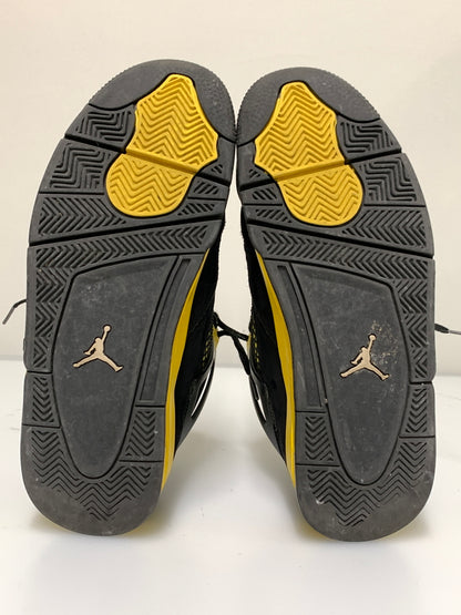 【現状渡し品】【メンズ】 NIKE ナイキ AIR JORDAN 4 RETRO THUNDER DH6927-017 エアジョーダン4 レトロ サンダー スニーカー メンズ シューズ 靴 160-260723-em-02-min サイズ：28.0cm カラー：ブラック/イエロー 万代Net店