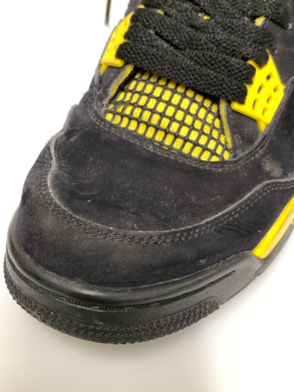 【現状渡し品】【メンズ】 NIKE ナイキ AIR JORDAN 4 RETRO THUNDER DH6927-017 エアジョーダン4 レトロ サンダー スニーカー メンズ シューズ 靴 160-260723-em-02-min サイズ：28.0cm カラー：ブラック/イエロー 万代Net店