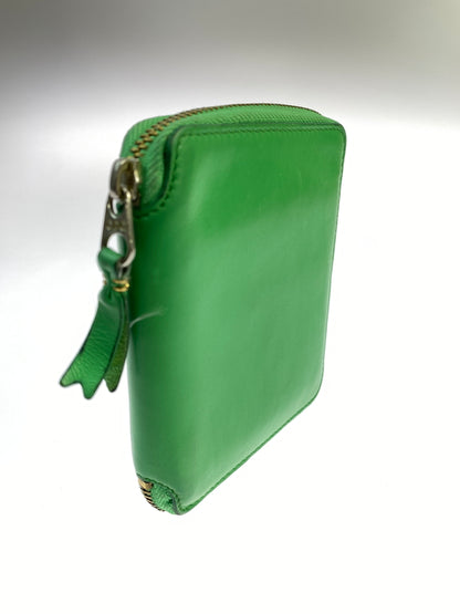 【中古品】【メンズ/レディース】 COMME DES GARCONS コムデギャルソン ROUND ZIP WALLET ラウンド ジップ ウォレット 財布 201-260723-jt-12-min カラー：グリーン 万代Net店