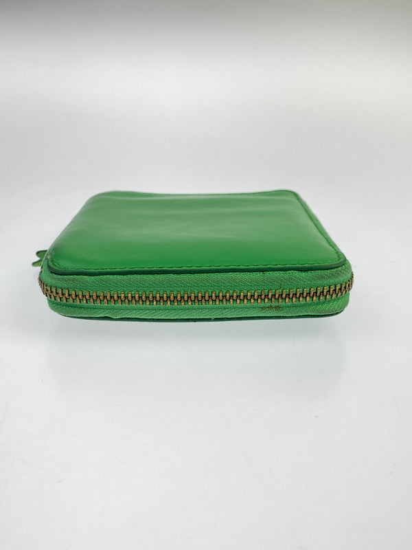 【中古品】【メンズ/レディース】 COMME DES GARCONS コムデギャルソン ROUND ZIP WALLET ラウンド ジップ ウォレット 財布 201-260723-jt-12-min カラー：グリーン 万代Net店