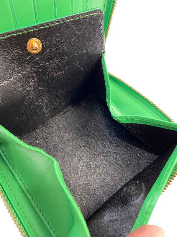 【中古品】【メンズ/レディース】 COMME DES GARCONS コムデギャルソン ROUND ZIP WALLET ラウンド ジップ ウォレット 財布 201-260723-jt-12-min カラー：グリーン 万代Net店
