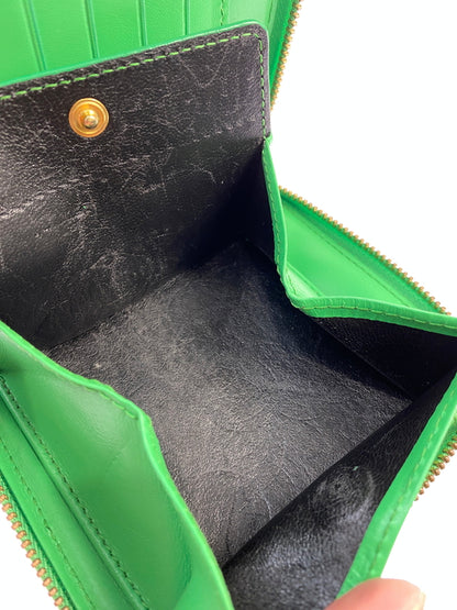 【中古品】【メンズ/レディース】 COMME DES GARCONS コムデギャルソン ROUND ZIP WALLET ラウンド ジップ ウォレット 財布 201-260723-jt-12-min カラー：グリーン 万代Net店
