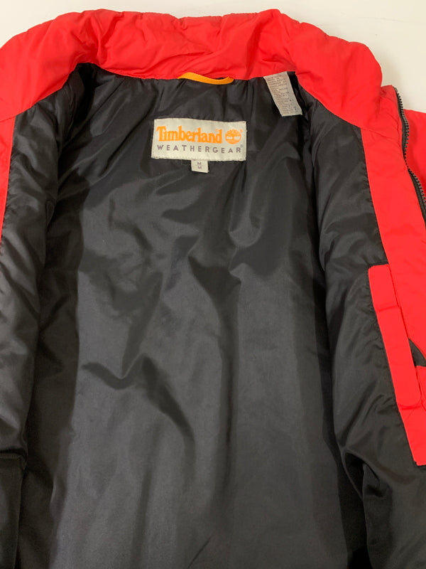 【中古品】【メンズ】 TINBERLAND WEATHERGER ティンバーランド ウェザーギア ダウンジャケット メンズ アウター アウトドア 146-260723-em-48-min サイズ：M カラー：レッド 万代Net店