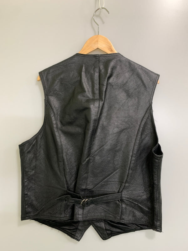 【中古品】【メンズ】 WILSONS ウィルソンズ THE LEATHER EXPERTS LEATHER VEST ザ レザー エキスパート レザー ベスト メンズ トップス 146-260723-em-28-min サイズ：XL カラー：ブラック 万代Net店