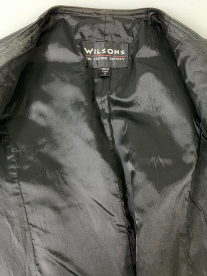 【中古品】【メンズ】 WILSONS ウィルソンズ THE LEATHER EXPERTS LEATHER VEST ザ レザー エキスパート レザー ベスト メンズ トップス 146-260723-em-28-min サイズ：XL カラー：ブラック 万代Net店