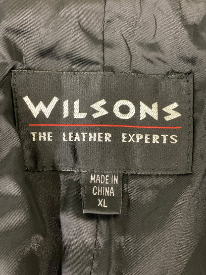 【中古品】【メンズ】 WILSONS ウィルソンズ THE LEATHER EXPERTS LEATHER VEST ザ レザー エキスパート レザー ベスト メンズ トップス 146-260723-em-28-min サイズ：XL カラー：ブラック 万代Net店