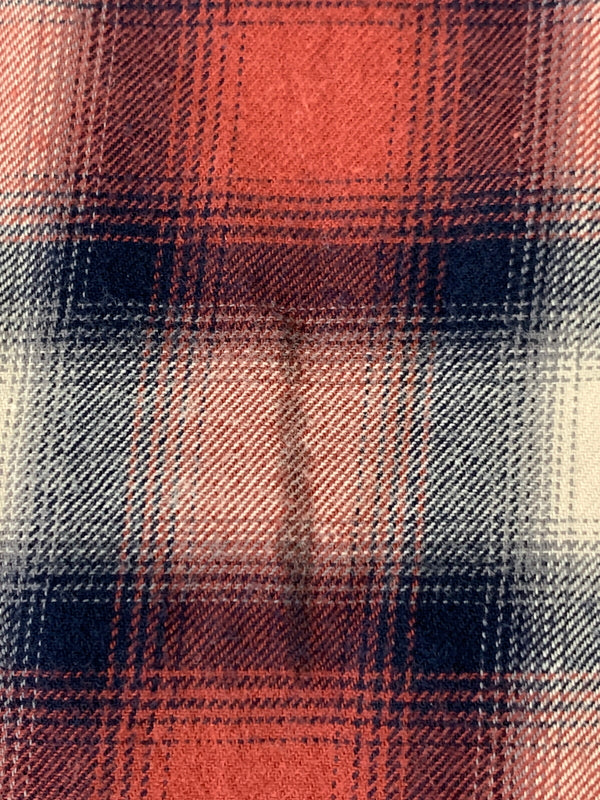 【中古品】【メンズ】 RAGS MCGREGOR ラグス マックレガー OMBRE CHECK SHIRT オンブレ チェック シャツ 211176605 ロングスリーブ 長袖 シャツ 145-260728-hu-07-min サイズ：M カラー：レッド/ネイビー（チェック柄） 万代Net店