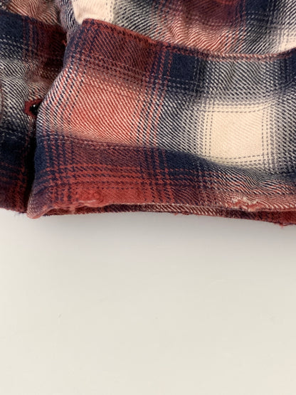 【中古品】【メンズ】 RAGS MCGREGOR ラグス マックレガー OMBRE CHECK SHIRT オンブレ チェック シャツ 211176605 ロングスリーブ 長袖 シャツ 145-260728-hu-07-min サイズ：M カラー：レッド/ネイビー（チェック柄） 万代Net店