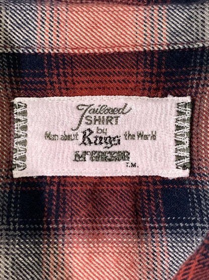 【中古品】【メンズ】 RAGS MCGREGOR ラグス マックレガー OMBRE CHECK SHIRT オンブレ チェック シャツ 211176605 ロングスリーブ 長袖 シャツ 145-260728-hu-07-min サイズ：M カラー：レッド/ネイビー（チェック柄） 万代Net店