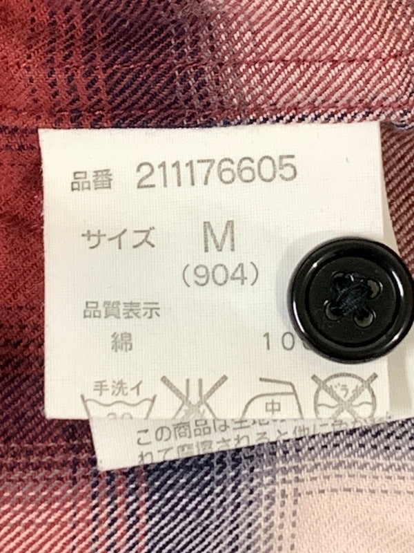 【中古品】【メンズ】 RAGS MCGREGOR ラグス マックレガー OMBRE CHECK SHIRT オンブレ チェック シャツ 211176605 ロングスリーブ 長袖 シャツ 145-260728-hu-07-min サイズ：M カラー：レッド/ネイビー（チェック柄） 万代Net店