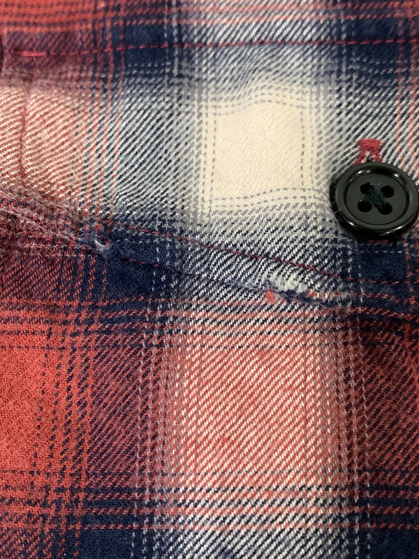 【中古品】【メンズ】 RAGS MCGREGOR ラグス マックレガー OMBRE CHECK SHIRT オンブレ チェック シャツ 211176605 ロングスリーブ 長袖 シャツ 145-260728-hu-07-min サイズ：M カラー：レッド/ネイビー（チェック柄） 万代Net店