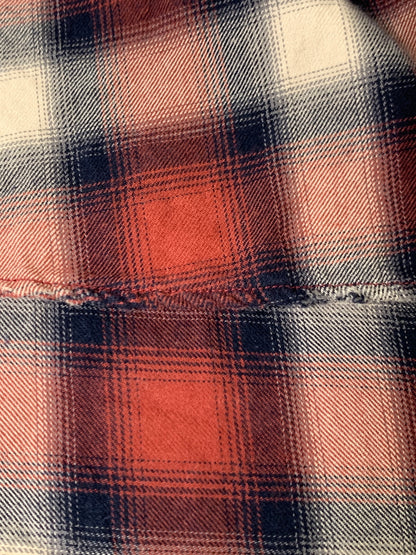 【中古品】【メンズ】 RAGS MCGREGOR ラグス マックレガー OMBRE CHECK SHIRT オンブレ チェック シャツ 211176605 ロングスリーブ 長袖 シャツ 145-260728-hu-07-min サイズ：M カラー：レッド/ネイビー（チェック柄） 万代Net店