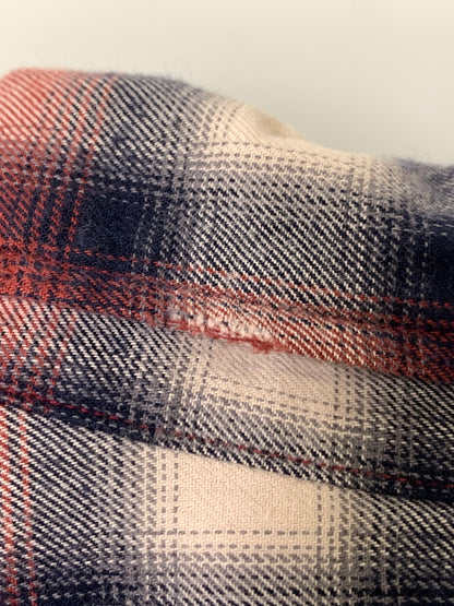 【中古品】【メンズ】 RAGS MCGREGOR ラグス マックレガー OMBRE CHECK SHIRT オンブレ チェック シャツ 211176605 ロングスリーブ 長袖 シャツ 145-260728-hu-07-min サイズ：M カラー：レッド/ネイビー（チェック柄） 万代Net店