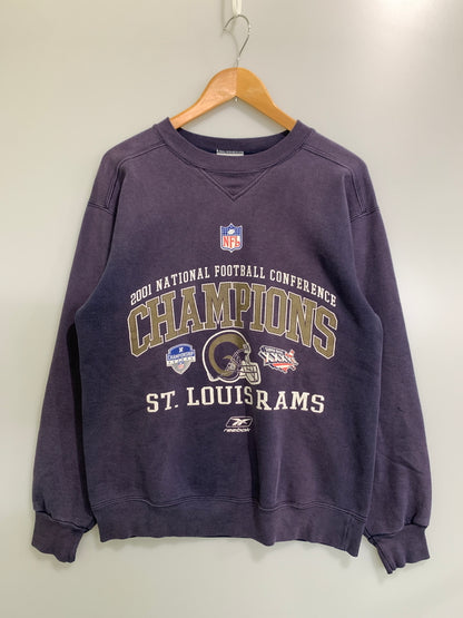 【現状渡し品】【メンズ】 REEBOK リーボック NFL CHAMPION LS SWEAT SHIRT チャンピオン ロングスリーブ スウェットシャツ メンズ トップス 長袖 トレーナー 146-260723-em-25-min カラー：ダークパープル 万代Net店