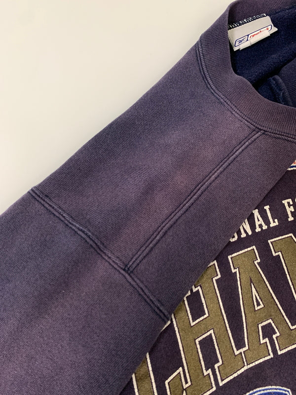 【現状渡し品】【メンズ】 REEBOK リーボック NFL CHAMPION LS SWEAT SHIRT チャンピオン ロングスリーブ スウェットシャツ メンズ トップス 長袖 トレーナー 146-260723-em-25-min カラー：ダークパープル 万代Net店