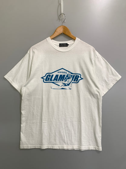【中古品】【メンズ】 HYSTERIC GLAMOUR ヒステリック グラマー HYSTERIC SUN DIAMOND TEE ヒステリック サン ダイヤモンド ティー 02261CT32 ショートスリーブ 半袖 Tシャツ 140-260728-hu-26-min サイズ：XL カラー：ホワイト 万代Net店