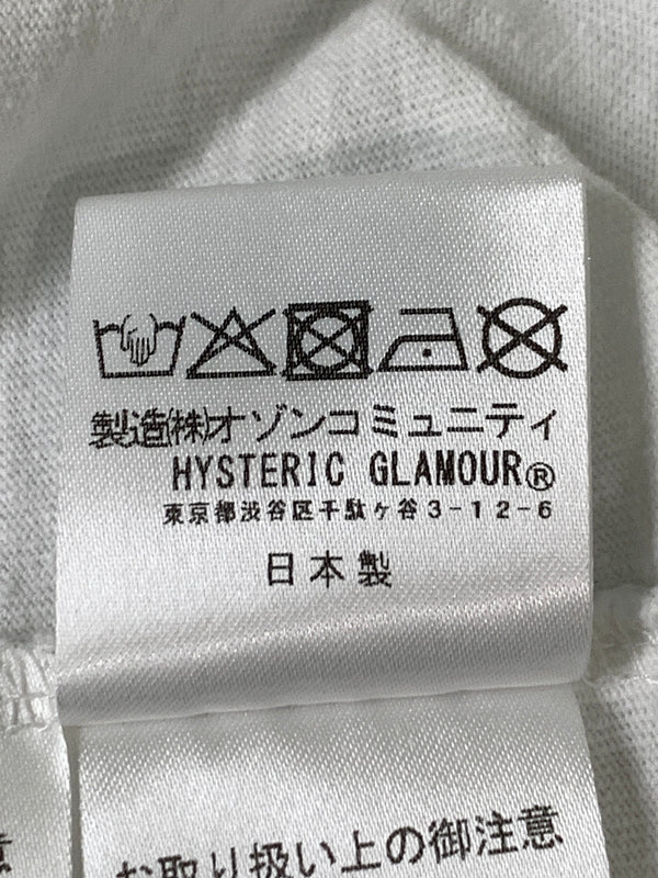 【中古品】【メンズ】 HYSTERIC GLAMOUR ヒステリック グラマー HYSTERIC SUN DIAMOND TEE ヒステリック サン ダイヤモンド ティー 02261CT32 ショートスリーブ 半袖 Tシャツ 140-260728-hu-26-min サイズ：XL カラー：ホワイト 万代Net店