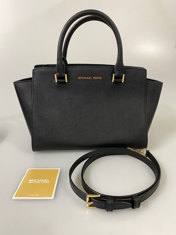 【中古品】【レディース】 MICHAEL KORS マイケルコース 2WAY SHOULDER BAG 35H8GLMS2L ２ウェイ ショルダーバッグ カバン 188-260804-yn-01-min カラー：ブラック 万代Net店