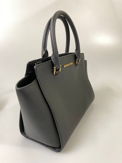 【中古品】【レディース】 MICHAEL KORS マイケルコース 2WAY SHOULDER BAG 35H8GLMS2L ２ウェイ ショルダーバッグ カバン 188-260804-yn-01-min カラー：ブラック 万代Net店