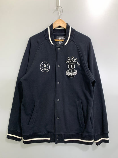 【中古品】【メンズ】 STUSSY ステューシー 00S STADIUM JACKET 00年代 スタジアム ジャケット アウター スタジャン 142-260728-hu-06-min サイズ：L カラー：ブラック 万代Net店