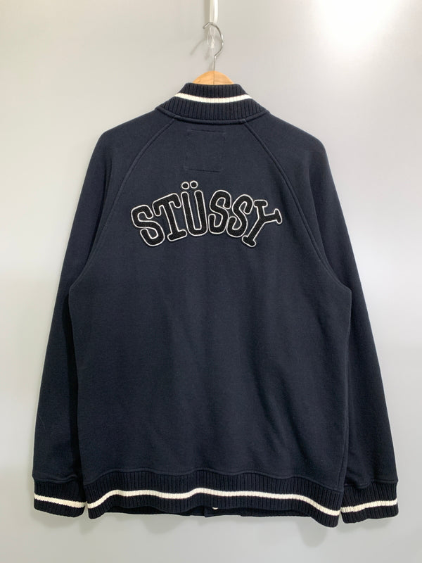 【中古品】【メンズ】 STUSSY ステューシー 00S STADIUM JACKET 00年代 スタジアム ジャケット アウター スタジャン 142-260728-hu-06-min サイズ：L カラー：ブラック 万代Net店