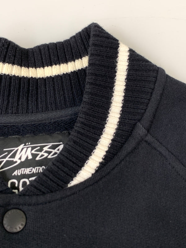 【中古品】【メンズ】 STUSSY ステューシー 00S STADIUM JACKET 00年代 スタジアム ジャケット アウター スタジャン 142-260728-hu-06-min サイズ：L カラー：ブラック 万代Net店