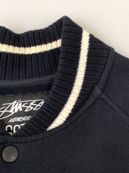 【中古品】【メンズ】 STUSSY ステューシー 00S STADIUM JACKET 00年代 スタジアム ジャケット アウター スタジャン 142-260728-hu-06-min サイズ：L カラー：ブラック 万代Net店