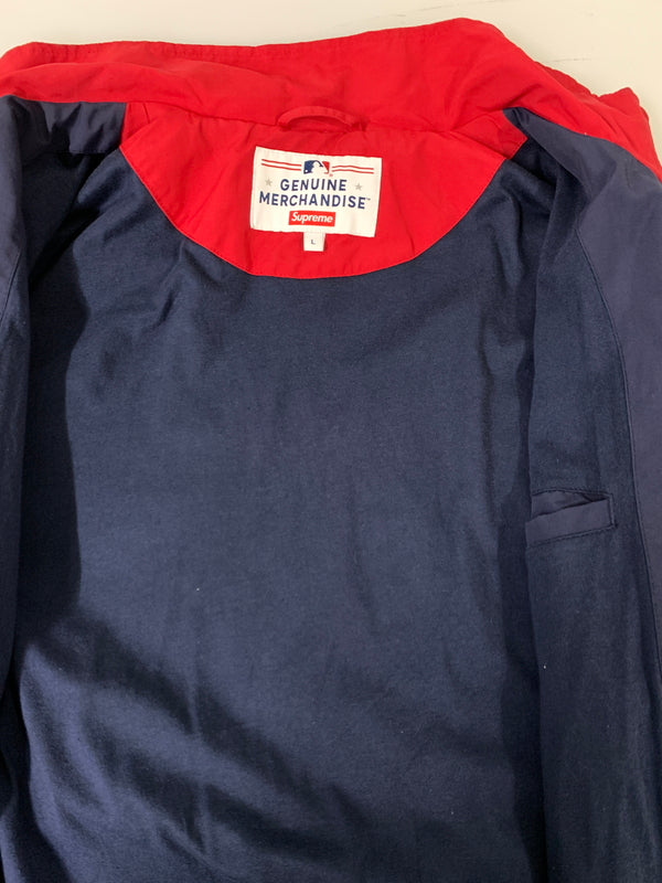【中古品】【メンズ】 SUPREME シュプリーム NEW YORK YANKEES TRACK JACKET ニューヨーク ヤンキース トラック ジャケット ライトアウター 149-260728-hu-10-min サイズ：L カラー：ネイビー/グレー/レッド 万代Net店