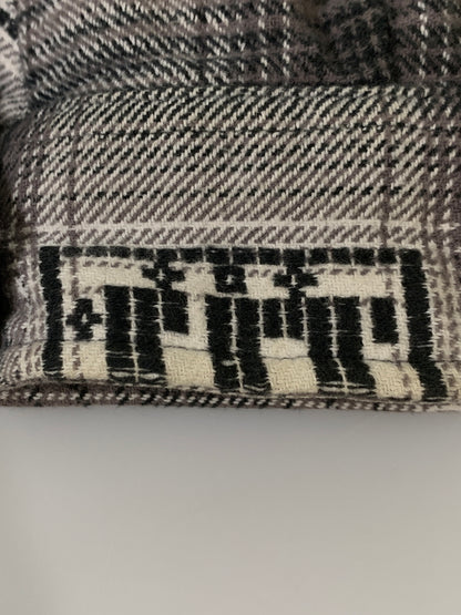【中古品】【メンズ】 SUPREME シュプリーム HOODED SHADOW PLAID SHIRT フーデッド シャドウ プレイド シャツ トップス 長袖 ロングスリーブ 149-260728-hu-11-min サイズ：L カラー：グレー/ブラック/ホワイト（チェック柄） 万代Net店
