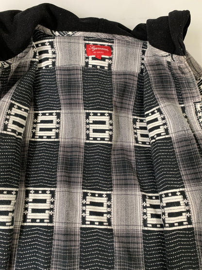 【中古品】【メンズ】 SUPREME シュプリーム HOODED SHADOW PLAID SHIRT フーデッド シャドウ プレイド シャツ トップス 長袖 ロングスリーブ 149-260728-hu-11-min サイズ：L カラー：グレー/ブラック/ホワイト（チェック柄） 万代Net店