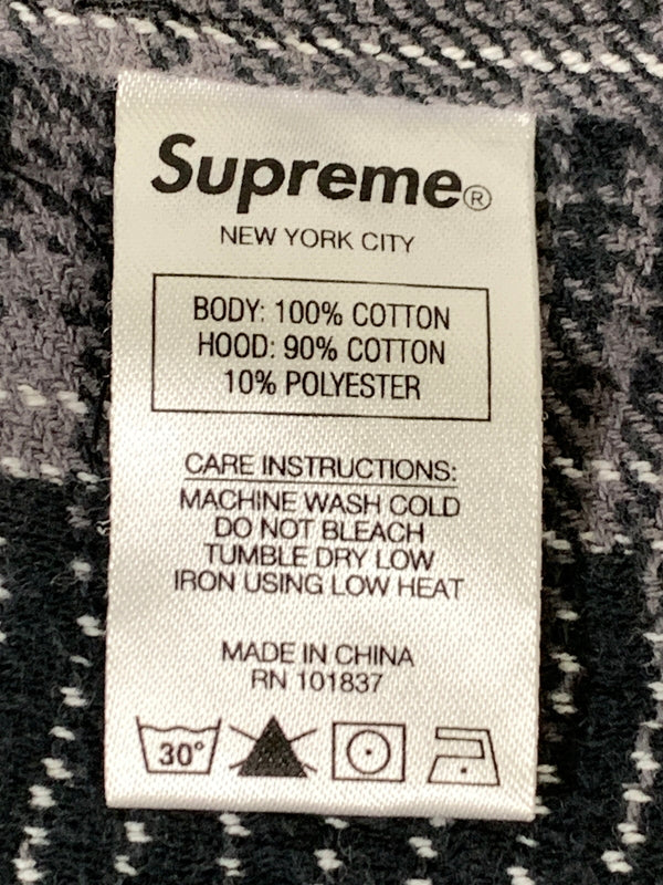 【中古品】【メンズ】 SUPREME シュプリーム HOODED SHADOW PLAID SHIRT フーデッド シャドウ プレイド シャツ トップス 長袖 ロングスリーブ 149-260728-hu-11-min サイズ：L カラー：グレー/ブラック/ホワイト（チェック柄） 万代Net店