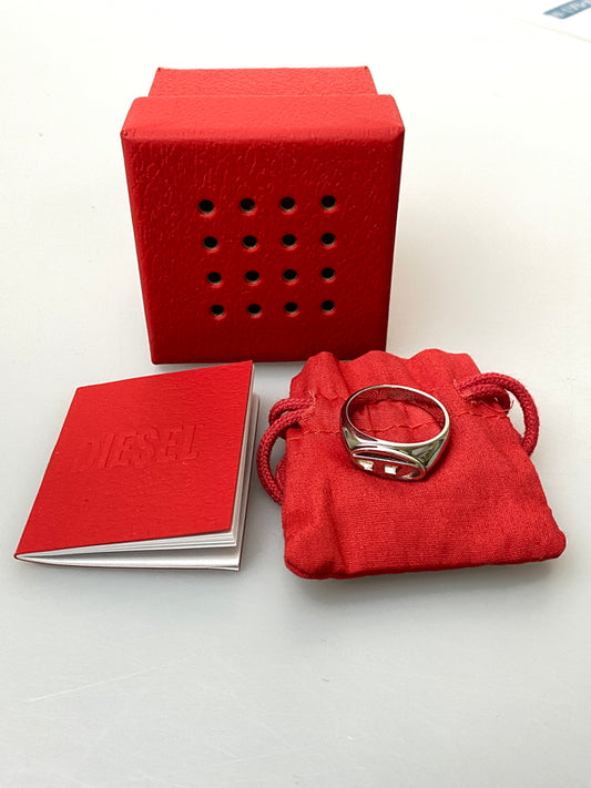 【中古品】【メンズ】 DIESEL ディーゼル D LOGO RING リング 指輪 アクセサリー 193-260729-AS-42-min カラー：シルバー 万代Net店